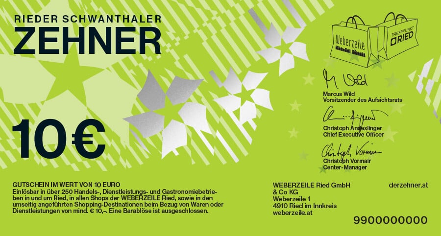 Voucher Rieder Schwanthaler Zehner